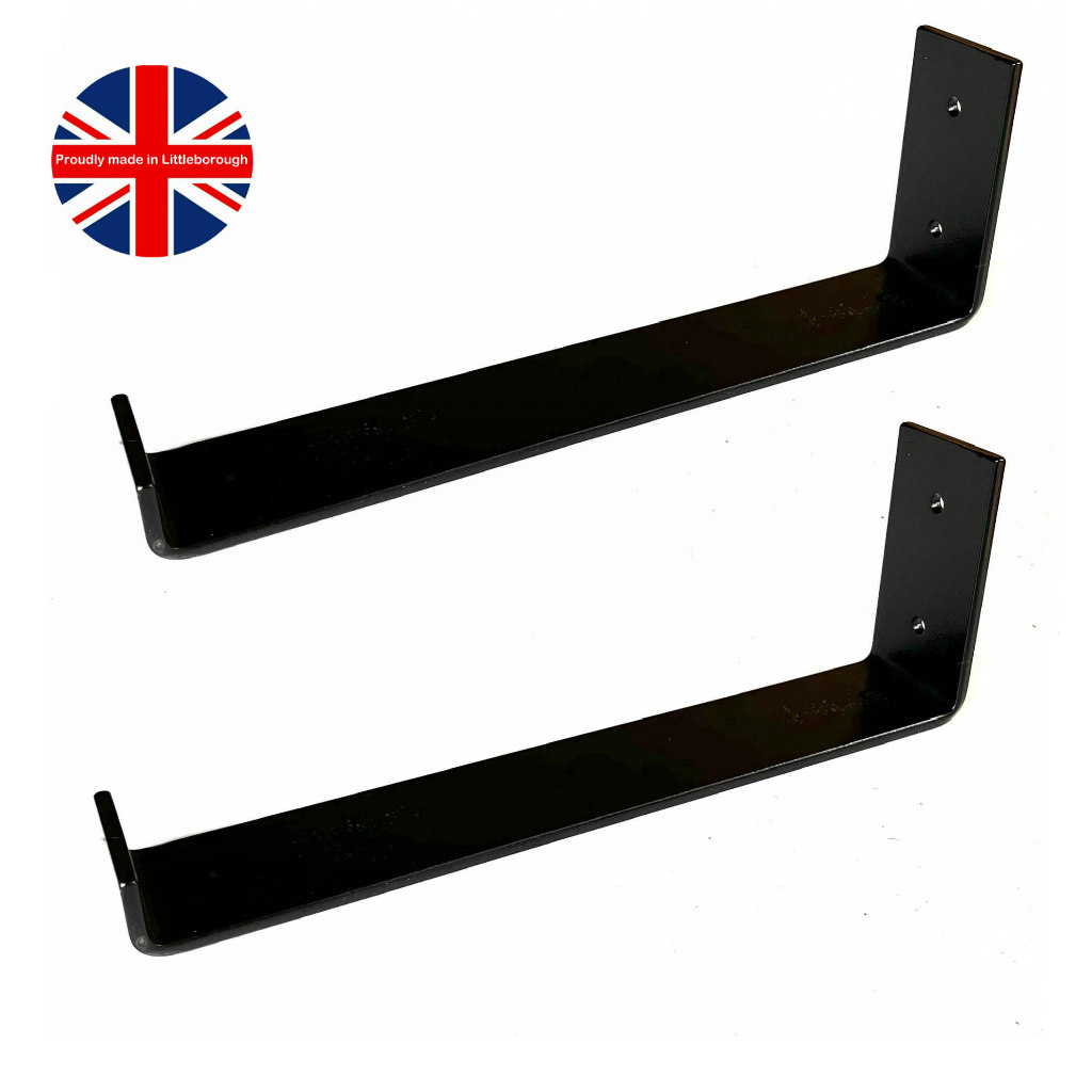 1 Pair Heavy Duty Steel Ladder Brackets Hooks 50 X 5mm Steel Bar Uk